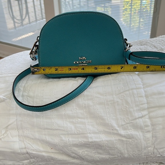 Turquoise blue Coach crossbody bag. - Picture 8 of 9